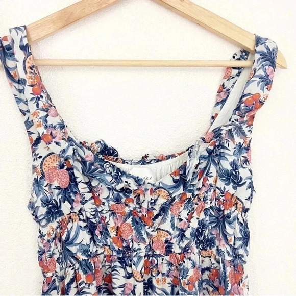 Line and Dot Sunday Tropical Mini Dress in Multicolors, Size Small - Picture 3 of 10